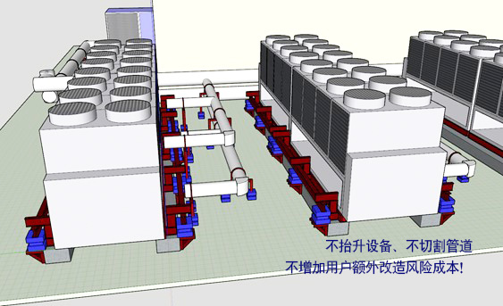 屋頂空調(diào)機(jī)組震動(dòng)噪聲大，不切管道不抬設(shè)備方案這樣做！